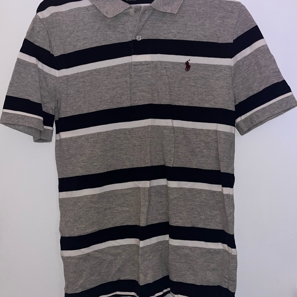 Polo by Ralph Lauren Gray and Black Striped Polo